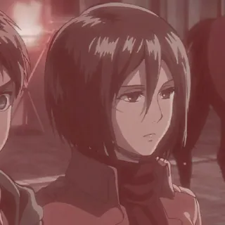 💗 Mikasa Ackerman Attack on Titan Anime, Manga, Charakter, Mikasa, Attack on Titan telegram sticker