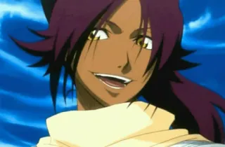 😆 Yoruichi Shihouin Bleach anime, yoruichi, bleach, shihouin, smile telegram sticker