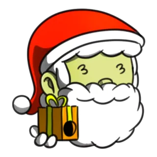 🎅 Santa Claus Sinterklas, Natal, Liburan, Hadiah, Kartun telegram sticker