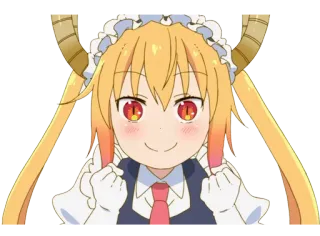 😃 Tohru Miss Kobayashi's Dragon Maid Anime, Drago, Maid, Carino, Kawaii telegram sticker