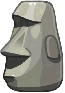🗿 moai, statue, easter island, stone, sculpture telegram sticker