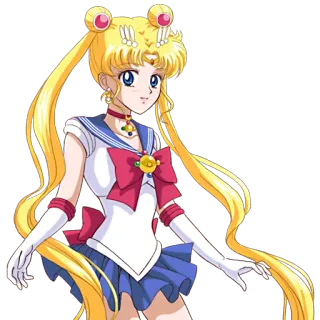 🙂 Sailor Moon アニメ, 漫画, 魔法少女, 月野うさぎ telegram sticker