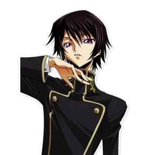 😕 Lelouch Lamperouge Code Geass anime, character, lelouch, code geass telegram sticker