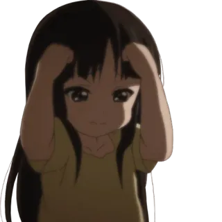 🙁 อนิเมะ, ผู้หญิง, น่ารัก, มังงะ, ตัวละคร telegram sticker
