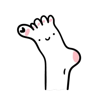👣 pied, orteil, dessin animé, mignon, drôle, corps, anatomie telegram sticker
