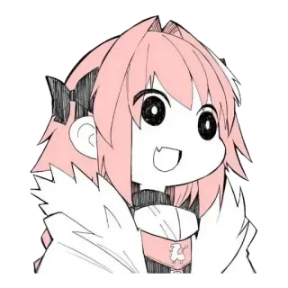 😃 anime, manga, kawaii, cute, pink hair telegram sticker