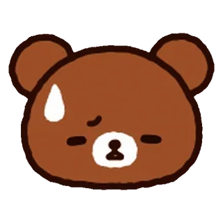 💨 Rilakkuma bear, rilakkuma, kawaii, cute, sweat whatsapp sticker