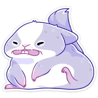😤 adesivo, desenho animado, fofo, animal, engraçado, gordinho, hamster, vesgo whatsapp sticker