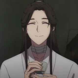 🌑 Xie Lian Heaven Official's Blessing Anime, Karakter, Pria, Senang, Heaven Official's Blessing, Xie Lian telegram sticker