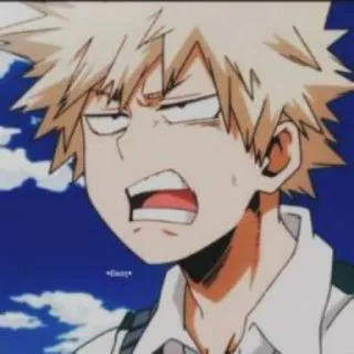 🤨 Bakugo My Hero Academia *sweat* Аниме, Манга, Моя геройская академия, Бакуго, Пот telegram sticker