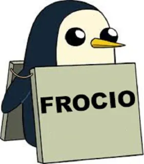 🐧 FROCIO pingwin, kreskówka, ptak, zwierzę, znak telegram sticker