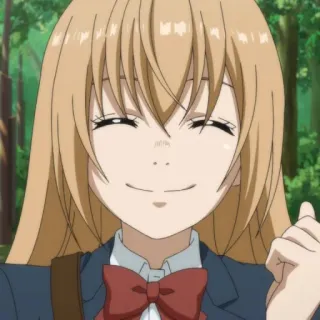⚽️ anime, menina, uniforme escolar, sorrindo telegram sticker