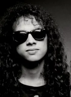 😎 Kirk Hammett chitarrista, musicista, Metallica, rock, metal telegram sticker