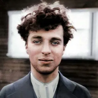 🙂 Charlie Chaplin Charlie Chaplin, acteur, comédien, portrait, vintage, film whatsapp sticker