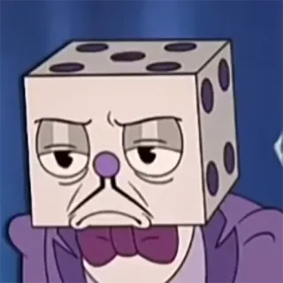 😒 King Dice Cuphead Cartoon, King Dice, Cuphead telegram sticker