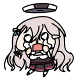 🥺 อนิเมะ, จิบิ, ร้องไห้, เศร้า, น้ำตา telegram sticker