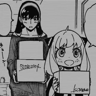 🥜 Anya Forger Spy × Family BEDROOM Anime, Manga, Spy Family, Anya Forger, Yor Forger, Schlafzimmer telegram sticker