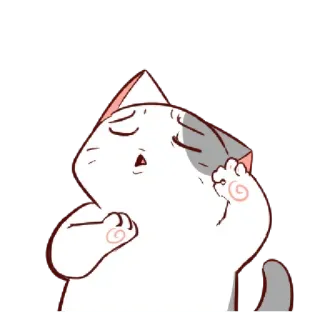 👌 cat, tired, sad, cute telegram sticker