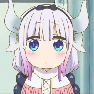🍥 Kanna Kamui Miss Kobayashi's Dragon Maid kanna, drache, anime, süß, kanna kamui, kobayashi dragon maid, kawaii telegram sticker