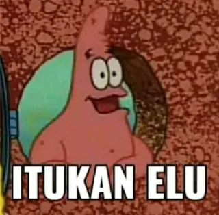 🤔 Patrick Star Spongebob Squarepants ITUKAN ELU cartone animato, Patrick, stella, divertente telegram sticker