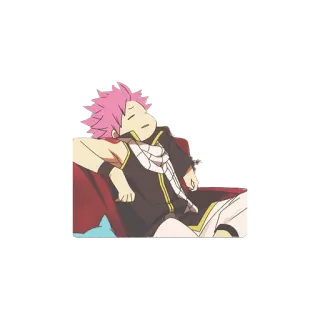 😋 Natsu Dragneel Fairy Tail Anime, Fairy Tail, Natsu, Dormindo, Desenho animado whatsapp sticker