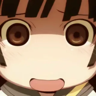 🎭 Anime, Manga, Zaskoczony, Zszokowany, Kreskówka, Dziewczyna, Wyraz, Twarz telegram sticker