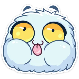 😛 mono, dibujos animados, animal, ojos, lengua, gracioso telegram sticker