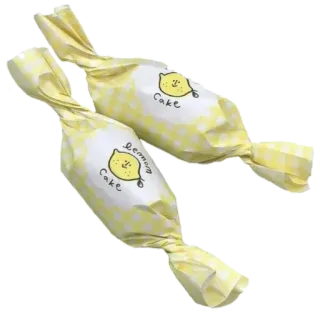 🤩 Lemon Cake citron, gâteau, dessert, bonbons, sucreries, nourriture, emballage, jaune telegram sticker