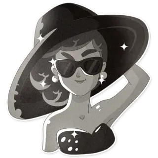 Audrey Glamour telegram stickers