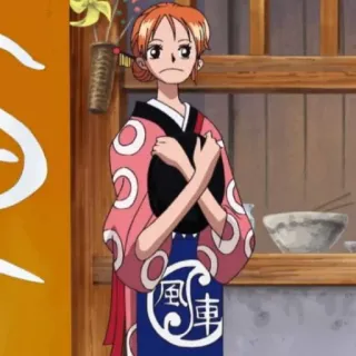 🥰 Nami One Piece 动漫, 漫画, 角色, 日语, 橘色头发 telegram sticker