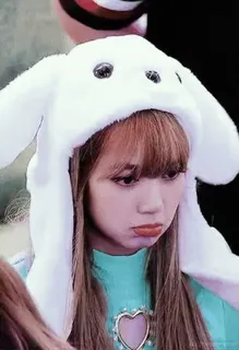 🥳 Lisa kpop, idol, blackpink, lisa, cute, bunny, hat telegram sticker
