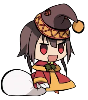 🔥 Megumin Konosuba Anime, Charakter, Chibi, Zauberer, Niedlich, Fanart whatsapp sticker
