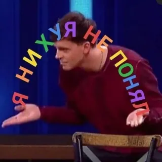 🗿 Я НИХУЯ НЕ ПОНЯЛ russo, slang, offensivo, meme, domanda telegram sticker
