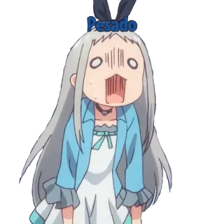 😳 Pesado Anime, Adesivo, Surpresa, Garota, Desenho animado whatsapp sticker