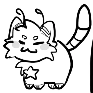 ❇️ kot, słodki, zwierzę, kreskówka, kawaii, zwierzę domowe, naklejka telegram sticker
