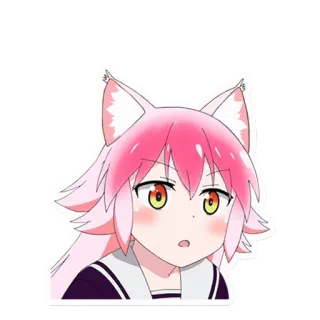 😒 Anime, Catgirl, Manga, Słodkie, Kawaii telegram sticker