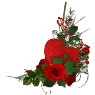 🌹 fiori, cuore, rosa, amore, San Valentino, floreale, rosso telegram sticker