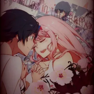 ❤️ DARLING in the FRANXX DARLING IN THE FRANXX Аниме, Романтика, Пара, Zero Two, Хиро, Darling in the Franxx telegram sticker