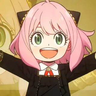 😃 Anya Forger Spy x Family anya, forger, spy x family, anime, desenho animado, fofa, menina, cabelo rosa telegram sticker
