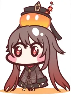 😊 Hu Tao Genshin Impact Ху Тао, Genshin Impact, Аниме, Милый, Видеоигра, Чиби whatsapp sticker