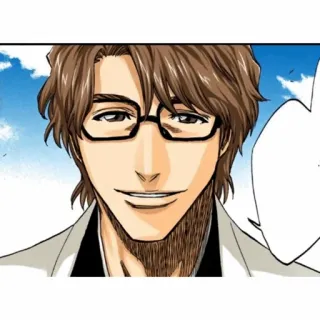 🧬 Sosuke Aizen Bleach 애니메이션, 만화, 미소, 캐릭터 telegram sticker