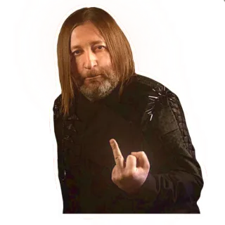 🖕 środkowy palec, obraźliwe, mężczyzna, gest, nastawienie telegram sticker
