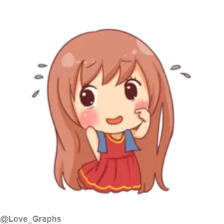 😅 Chica anime, Chibi, Lindo, Dibujos animados, Kawaii, Manga telegram sticker