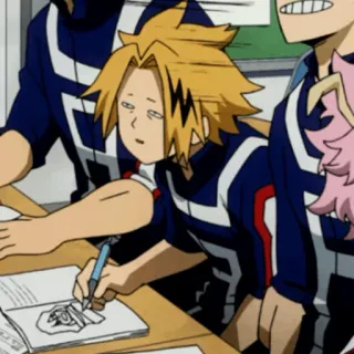 ⚡️ Denki Kaminari My Hero Academia Anime, My Hero Academia, Denki Kaminari, Escuela whatsapp sticker