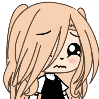 🥺 Desenho animado, Gacha Life, Anime, Bonito, Triste, Garota telegram sticker