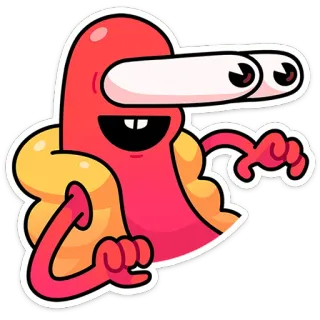 🌶️ Kreskówka, Oczy, Postać, Śmieszne, Animacja telegram sticker