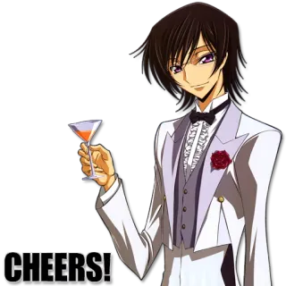 🍸 Cheers! Santé, Anime, Cocktail, Fête, Toast whatsapp sticker