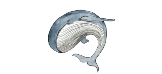 😜 Wal, Ozean, Meer, Tier, Aquarell, Blau telegram sticker