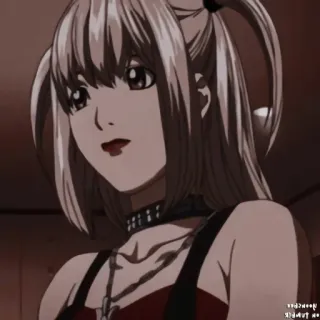 📓 Misa Amane Death Note Аниме, Манга, Миса, Тетрадь смерти, Готика whatsapp sticker