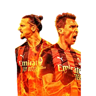 🔥 futebol, futebol, AC Milan, esportes, atletas, Zlatan Ibrahimović, time telegram sticker